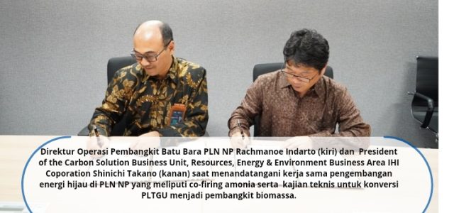 Kuatkan Komitmen Percepatan Transisi Energi Menuju Energi Hijau, PLN NP Gandeng Dua Perusahaan Jepang