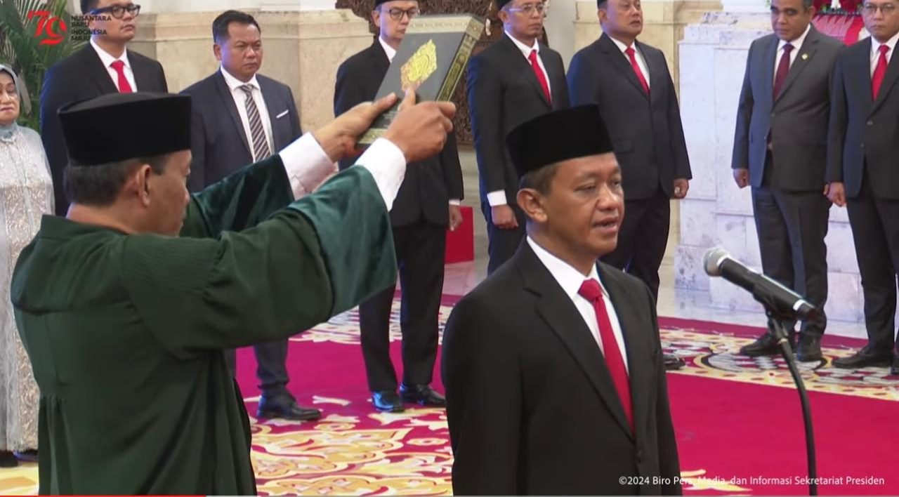 Bahlil Lahadalia Resmi Dilantik Jadi Menteri ESDM