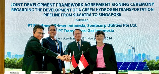Gandeng Sembcorp dan TGI, PLN Kembangkan Proyek Hidrogen Hijau Terbesar di ASEAN