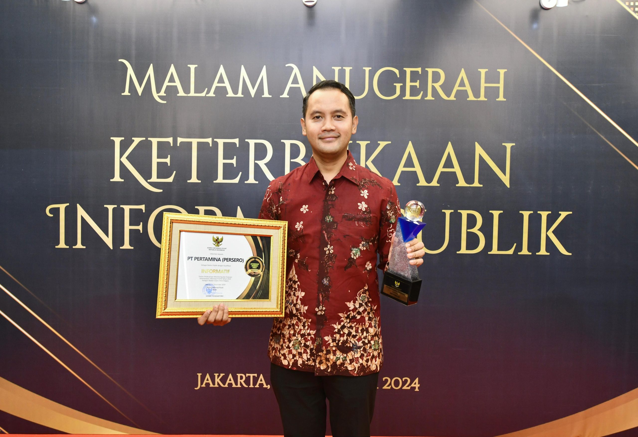 Pertamina Raih Predikat Informatif Badan Publik BUMN 2024 dari KIP