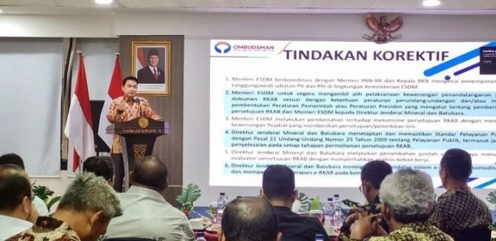 Kementerian ESDM Bantah Laporan Ombudsman RI Terkait Maladministrasi Dalam Penerbitan Persetujuan RKAB