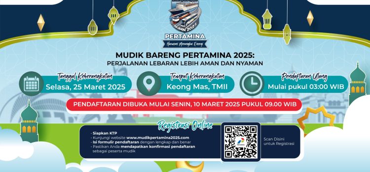 Mudik Gratis Pertamina 2025 Dibuka! 5000 Kursi untuk 23 Kota Tujuan