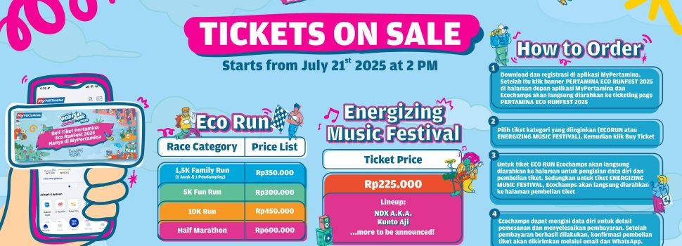 Tiket Pertamina Eco RunFest 2025 Resmi Dibuka! Siap-Siap Rebut Slot Mulai 21 Juli