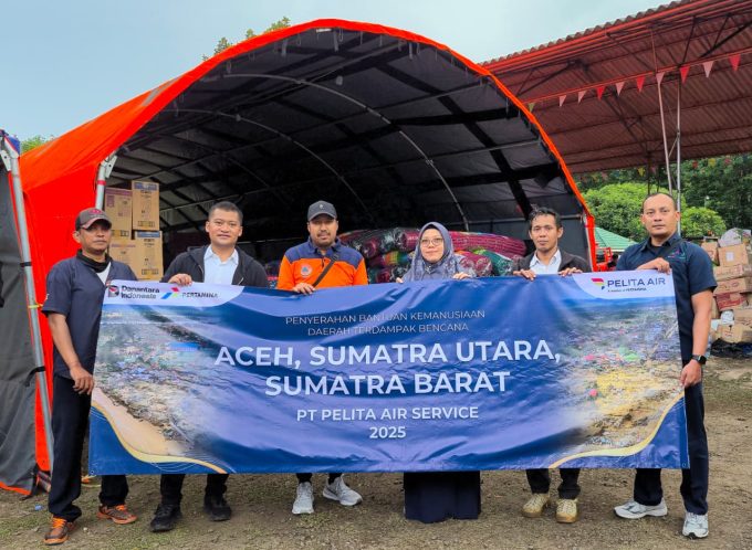 Pelita Air Perkuat Aksi Kemanusiaan Sumatra Lewat Kargo Gratis Bareng JNE