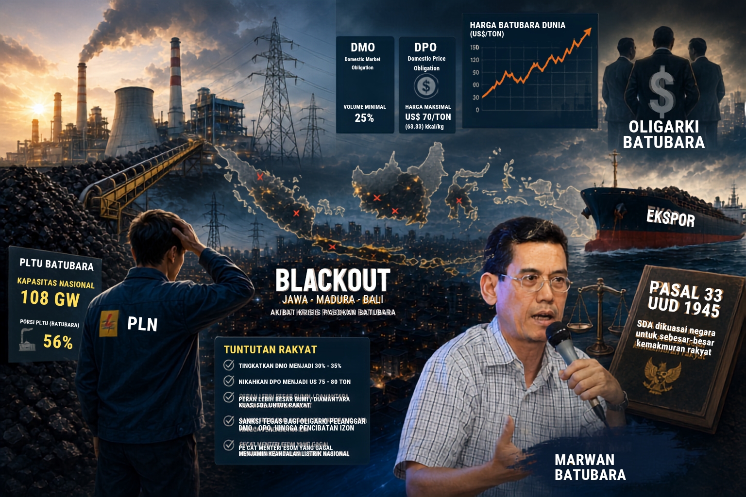 SKANDAL DMO BATUBARA PENYEBAB BLACKOUT: TEGAKKAN KEDAULATAN NEGARA!!