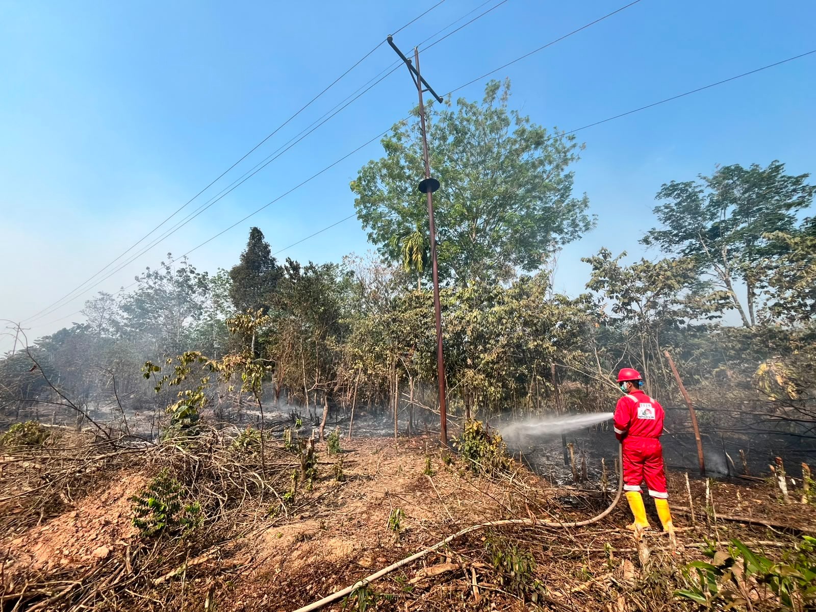 Karhutla Muncul Lagi, Pertamina EP Ramba Turun Tangan 17 Kali Padamkan Api